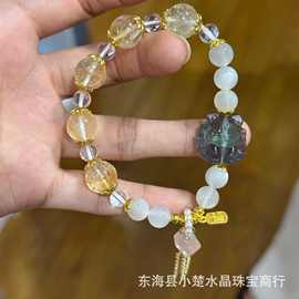 九尾狐手串杭州寺庙手链琉璃萤石九尾法物流通处女款
