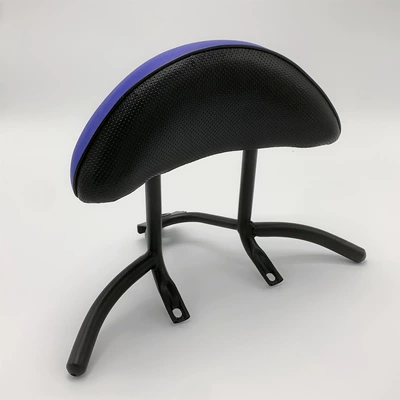 Frame Little Turtle Rear Rack – Motorcycle trunk - armrest-bracket-blue-backrest