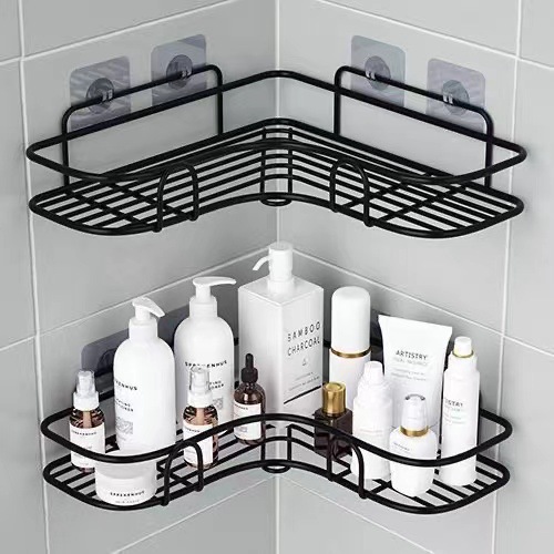 Punch-free washstand storage rack wall-mounted tripod toilet wall-mounted kitchen storage rack bathroom storage rack