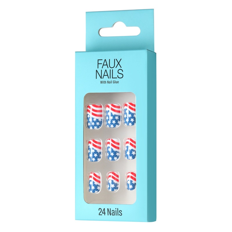 Star StripesD ADult Fake Nails White French Pattern Classic Nail Stickers 3D Nail Pieces Factory Star StripesD ADult Fake Nails White French Pattern Classic Nail Stickers 3D Nail Pieces Factory