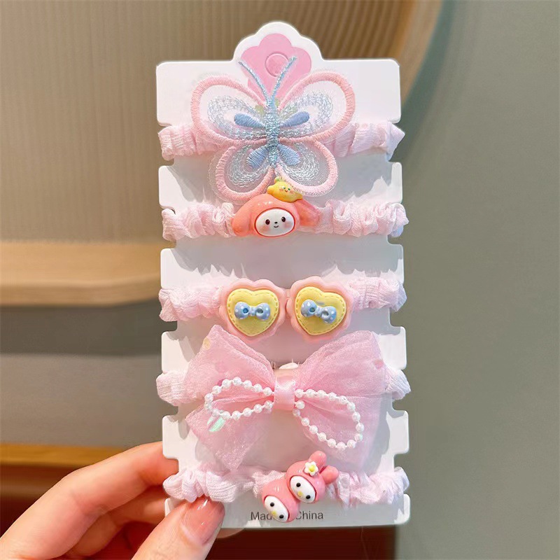 KULOMI niños estudiantes de banda de goma Sanliogou conjunto de anillo de cabello para niñas pequeñas no lastimar el cabello buena banda de goma para niñas