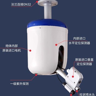Fire Water Cannon Intelligent Fire Water Cannon Automatic Tracking and Positioning Jet Fire Extinguishing Device ZDMS Large Space Water Cannon
