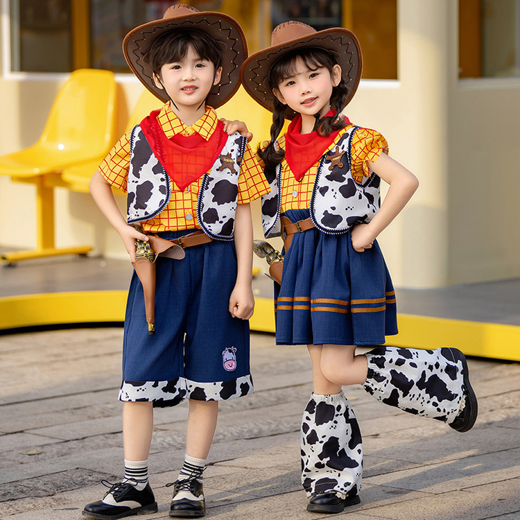 Zootopia Boys' Shirt Set Summer COS Woody Cowboy Girls' Amusement Park Outfit Children's Performance Costume Zootopia Boys' Shirt Set Summer COS Woody Cowboy Girls' Amusement Park Outfit Children's Performance Costume