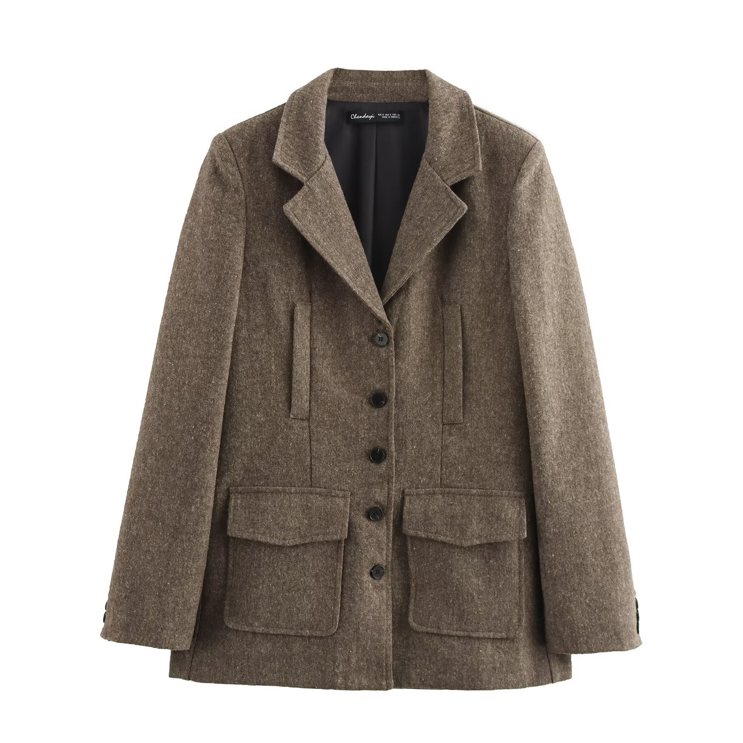 Damenbekleidung 2024 Herbst/Winter neue Mischung Slim Fit Anzugjacke Hosen Set_voghion.com