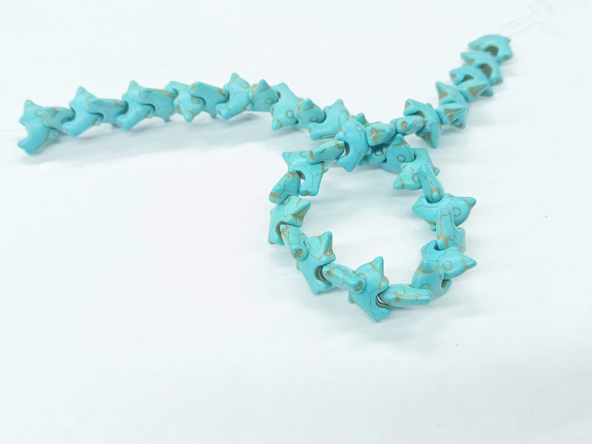 Turquesa delfín productos semiacabados cuentas sueltas accesorios DIY pescado pulsera collar pendientes fábrica al por mayor