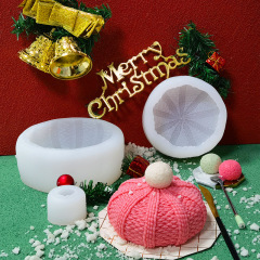 三信 クリスマスハットムースケーキシリコンモールド DIY帽子アロマキャンドルディフューザーストーンチョコレートモールド