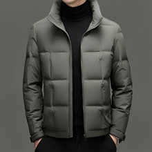 中青年立领羽绒服男短款冬季加厚轻便无帽保暖夹克款防寒服外套男