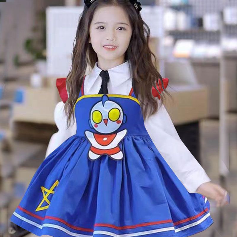 Otoño nuevo vestido de niñas Lolita vestido de princesa infantil Ultraman Lolita vestido de mangas largas ropa infantil