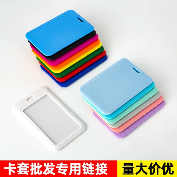 Slide Card Push Card Abs Plastic Cartoon Tag Student Card Holder Work Card Work Card Holder Badge Wholesale Customization