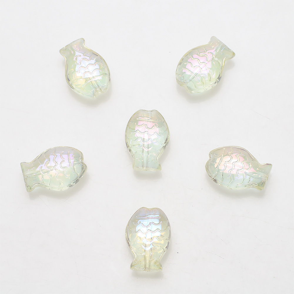 A Pack Of 30 10 * 14mm Hole 1~1.9mm Glass Glass Fish Beads display picture 8