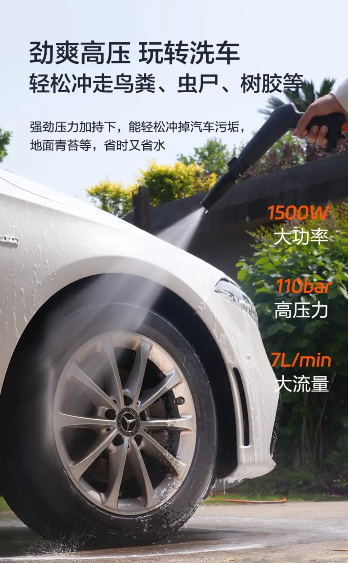 Yili 3018 Household Portable Car Washing Machine High Pressure Cleaning Machine Household Car Washing Machine Waterproof Car Exterior