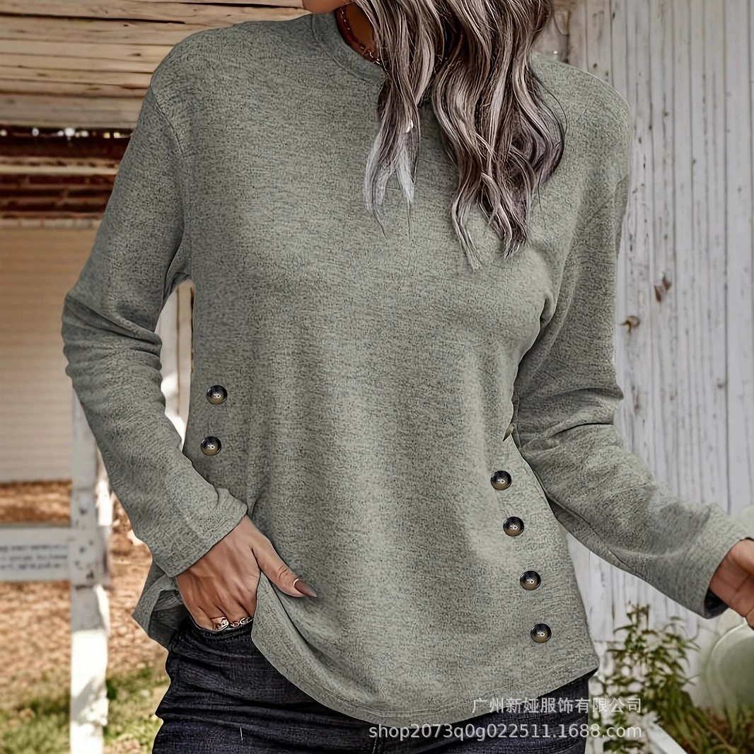 2024 футболка больших размеров Одна повседневная женская футболка больших размеров с длинными рукавами