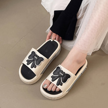 2025夏季外穿踩屎感一字凉拖女时尚休闲防滑耐磨厚底软底沙滩鞋女