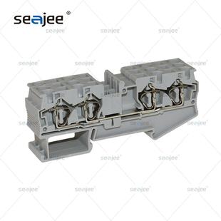 Factory Direct sales ST2.5-QUATTRO double in double out spring terminal cage pull back spring wiring terminal block