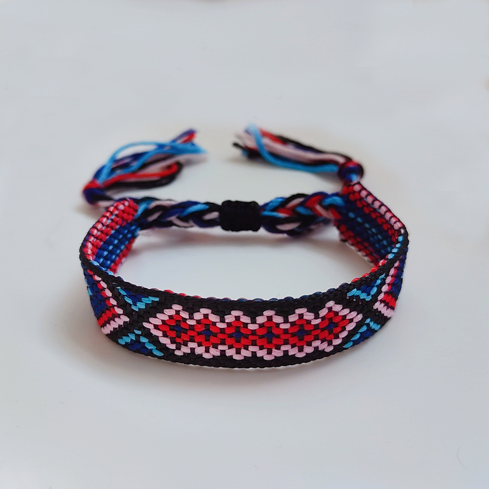 1 Pièce Rétro Géométrique Fil De Coton Tricot Femmes Bracelets display picture 19