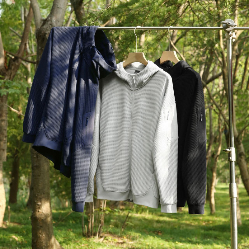 Early Spring Jacket for Commuting and Sports, Men's Stand-Up Collar, Lightweight, Stretchy, Wrinkle-Resistant, Breathable, Outdoor Versatile Trendy Coat