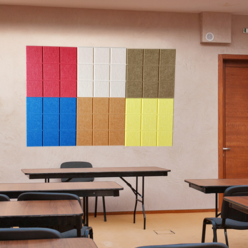 9mm grueso fieltro etiqueta de la pared nueve rejilla tablero de mensajes de Kindergarten trabaja tablero de exhibición de color DIY foto de la pared de fondo