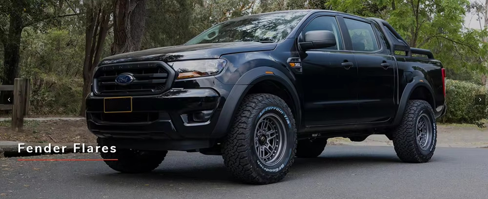 Suitable for Ford RANGER T7 T8 with reflective markings and radar holes, wide-body wheel arches for pickup trucks, off-road
