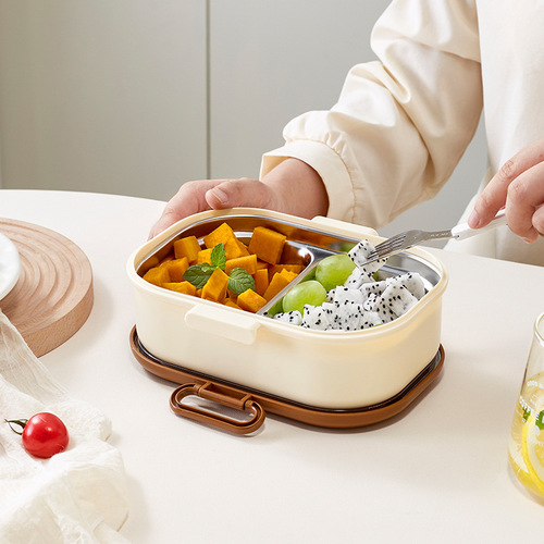 Stainless steel insulated lunch box, insulated bucket, microwave oven, cartoon children's special multi-grid lunch box with lid, food grade lunch box