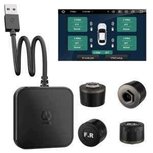 Android TPMS USB böyük ekran naviqasiyası üçün xarici daxili şin təzyiqinə nəzarət