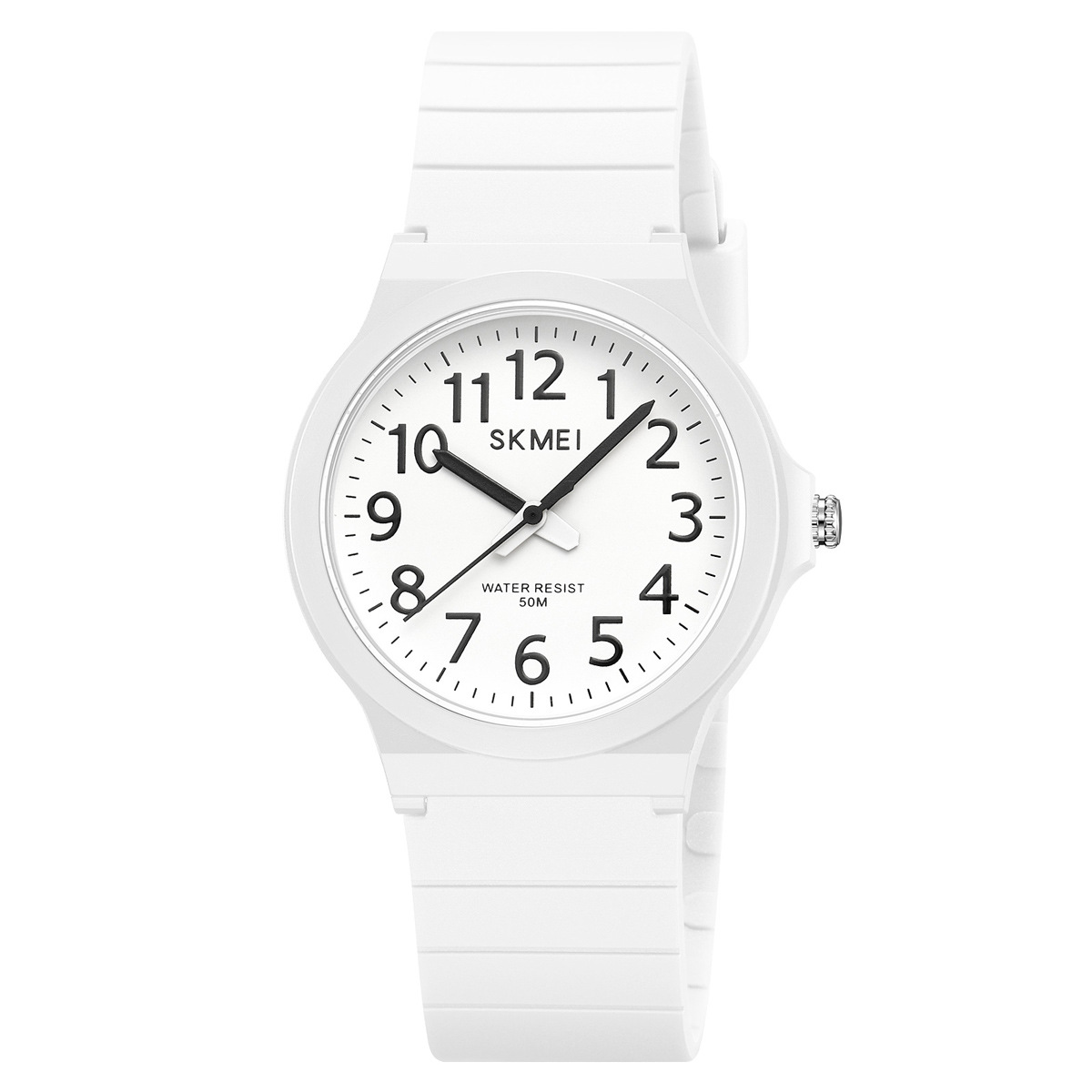 Momento Meins viento reloj de estudiantes color gelatina 50 metros reloj impermeable silencioso reloj de examen para hombres y mujeres reloj