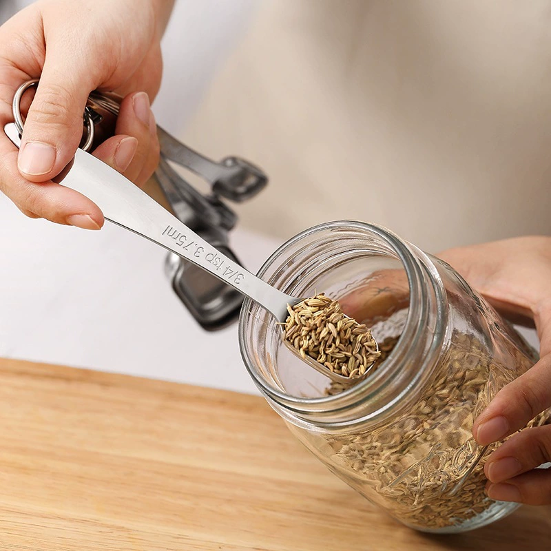 Measuring spoon stainless steel, coffee set, 7 pieces