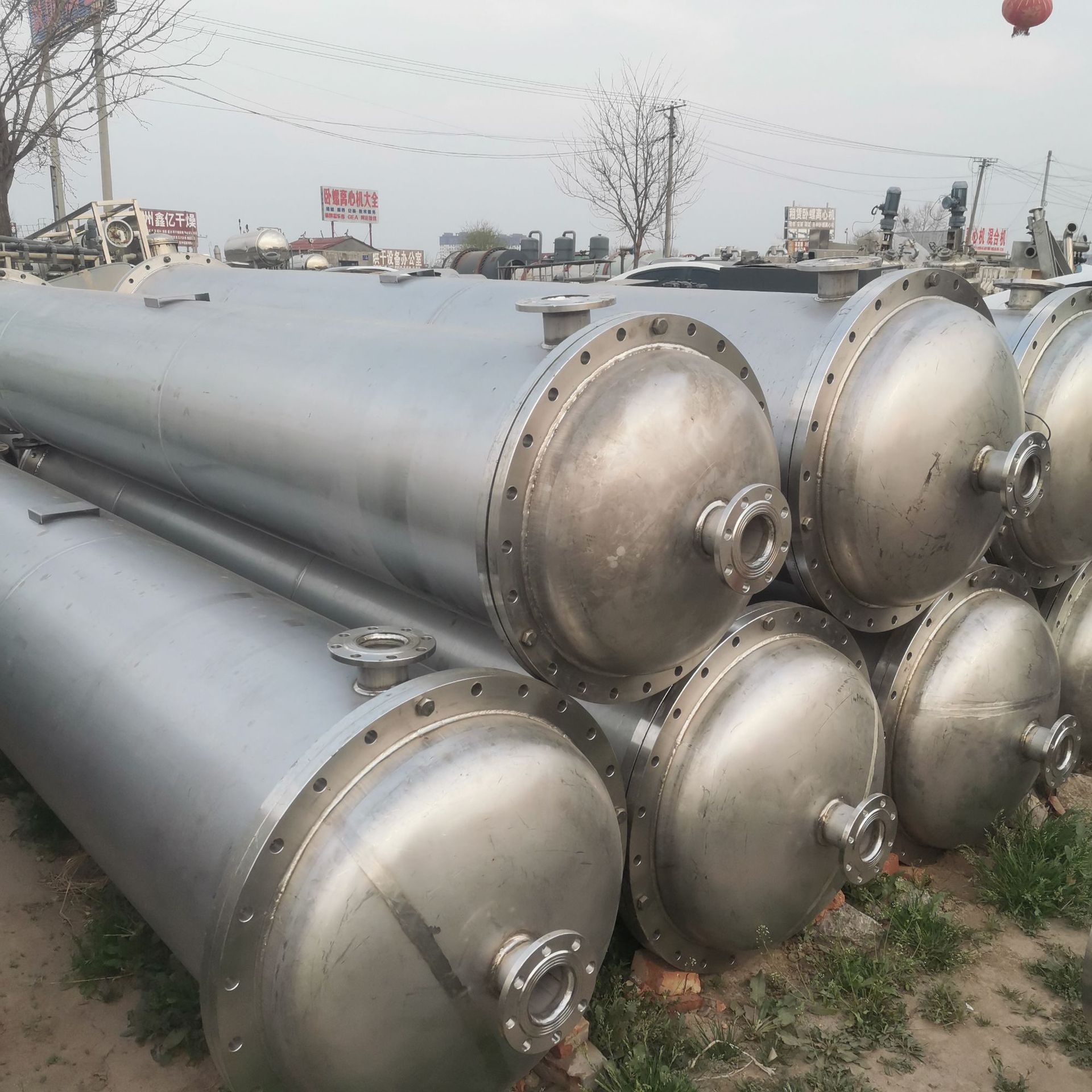 鑫昌九成新65平方304材质不锈钢列管高效冷凝器