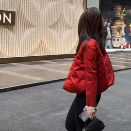 新中式红色棉服国风女装2025新年小香风高级感超好看唐装加厚棉袄