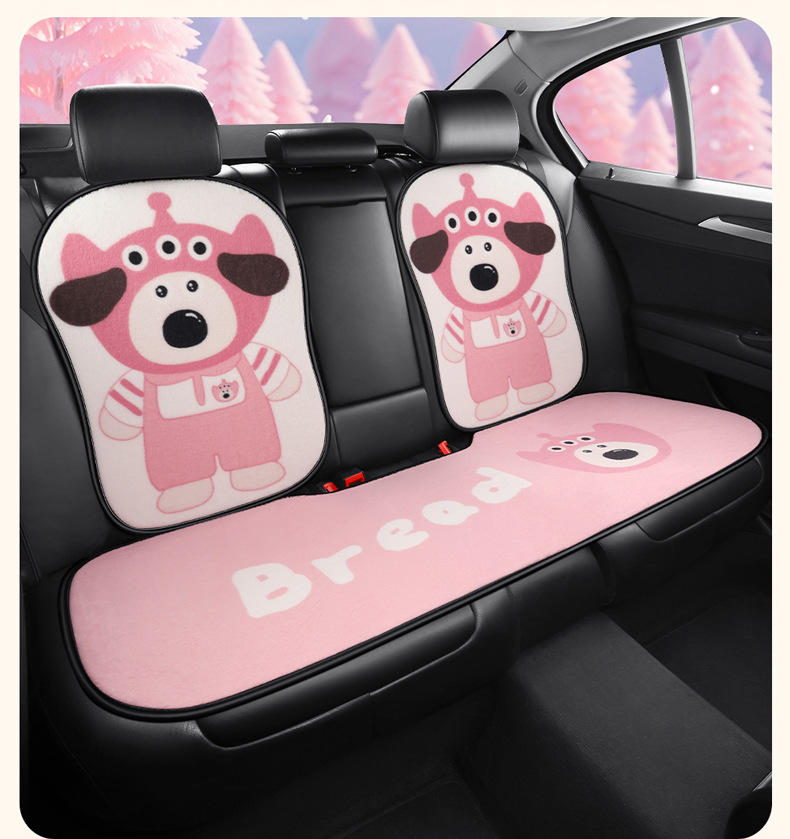 S023 Stuffed Cute Dog Cushion Little Monster Car Headrest Cute Cartoon Car Cushion Neck Pillow Cute