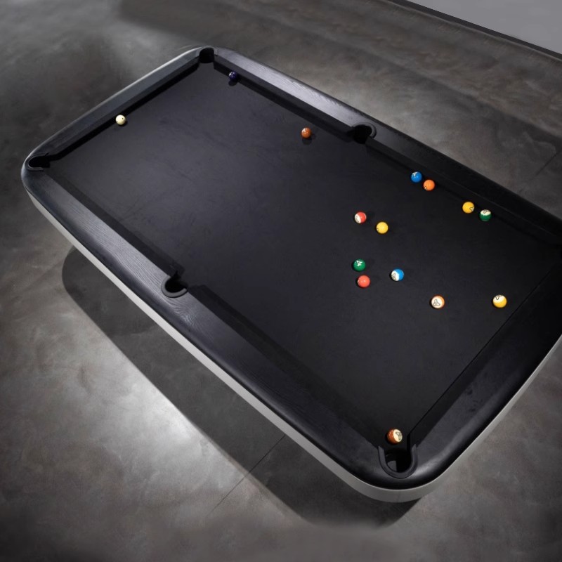 Mesa de billar de cuero para silla de montar, tipo estándar, hogar para adultos, comercial, fresno italiano de alta gama, mesa de billar cuadrada