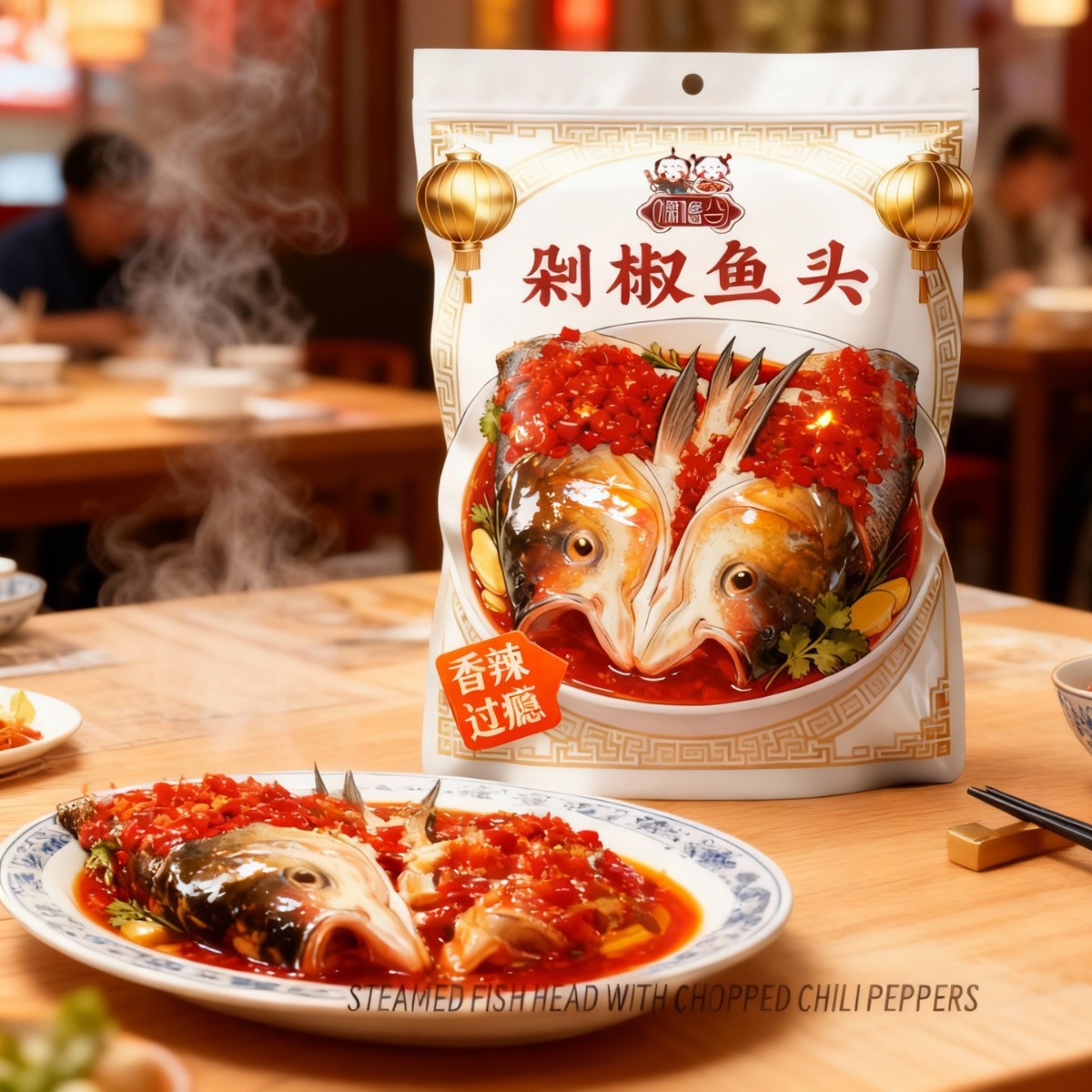 儒德公【剁椒鱼头】【白鲢/花鲢+剁椒酱】组合装单包分包大小商用