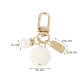 New Pearl Alloy Keychain Pendant Creative Pearl Hollow Love Accessories Bluetooth Headset Box Bag Hanging Ornaments