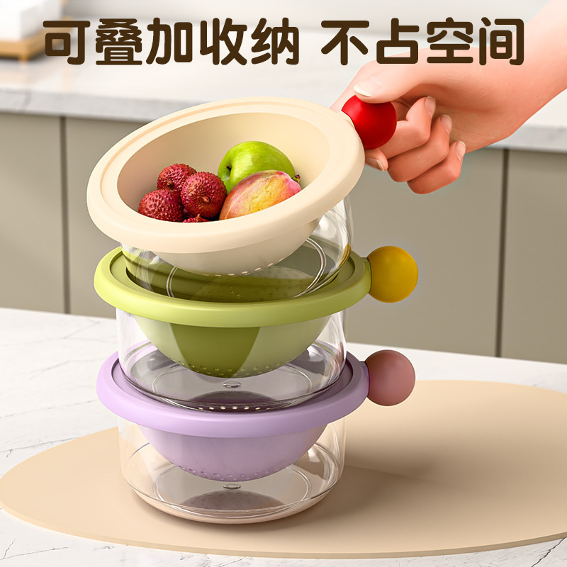 白色大嘴沥水篮厨房洗菜篮沥水架 食品级 PP 材质|undefined