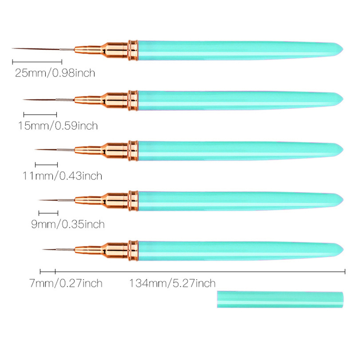 Bolígrafo de uñas transfronterizo, varilla de metal, traje rosa, hilo de dibujo extremadamente fino, tallado y pintura, fábrica de herramientas de uñas profesionales al por mayor