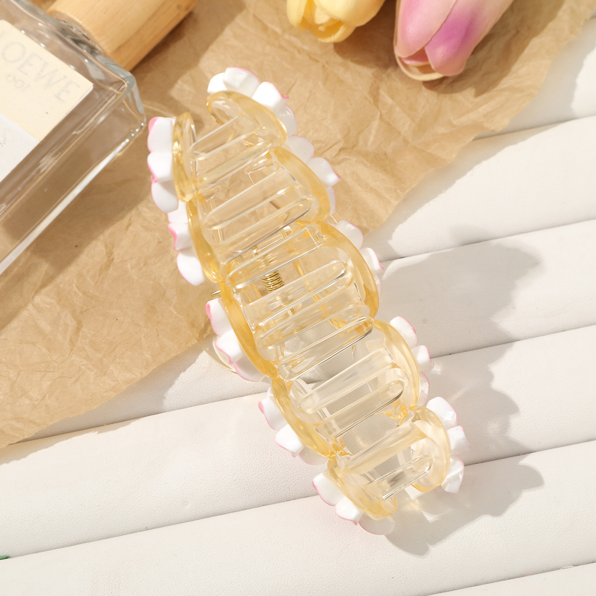 15g Weight Hair Clip, Hair Claws Hair Accessories Type 1 Piece, 1 Set Quantity Casual, Holiday, Daily Occasion Plastic Material Flower Pattern All Seasons Season Women's Gender Elegant, Lady Style Elegant Lady Women's Flower Plastic Hair Clip Hair Claws 11