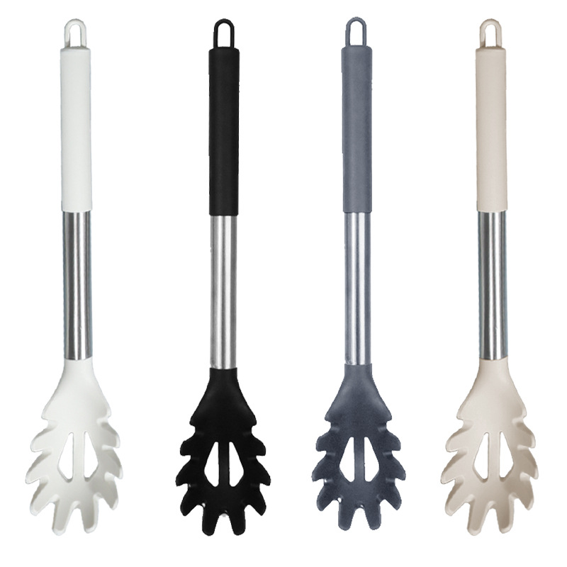 Cuchara de sopa de espátula de silicona transfronteriza 15 piezas sartén antiadherente espátula de silicona de acero inoxidable espátula de silicona utensilios de cocina al por mayor