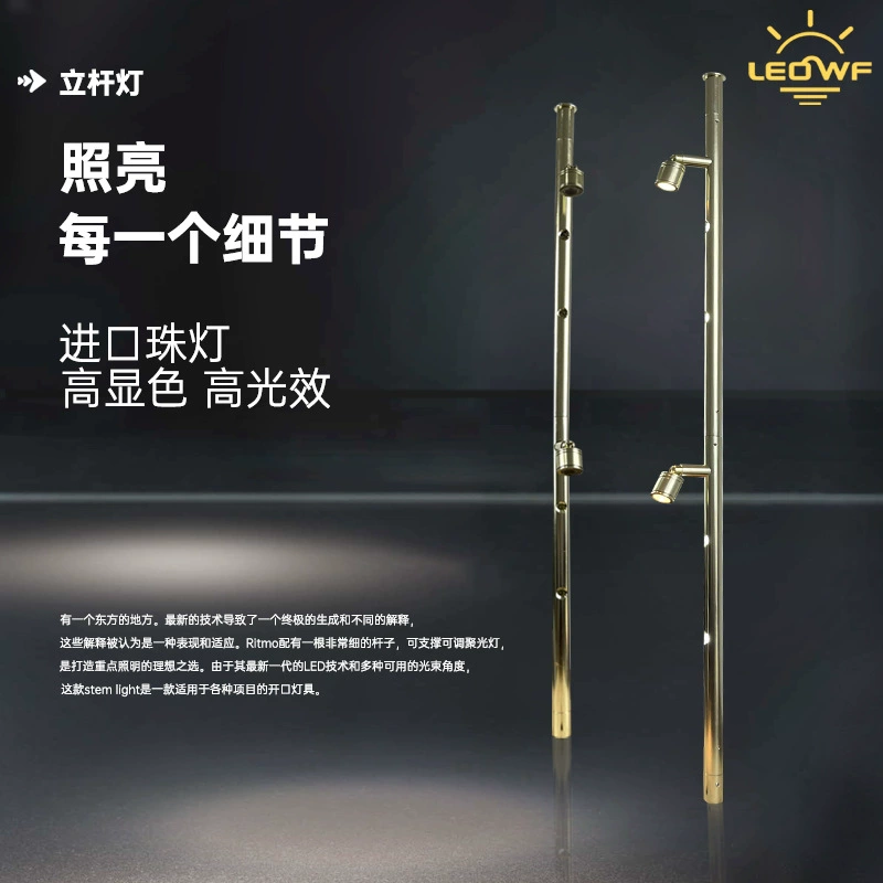 Специальный соединяемый держатель для лампы на стойке для высоких шкафов, съемная лампа для витрины с ювелирными изделиями, прожектор на стойке для музейного шкафа