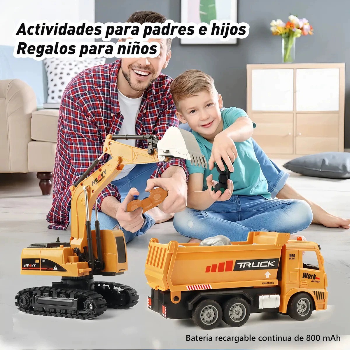 Cross-border Rc Remote Control Excavator Multifunctional 2-in-1 2.4g...