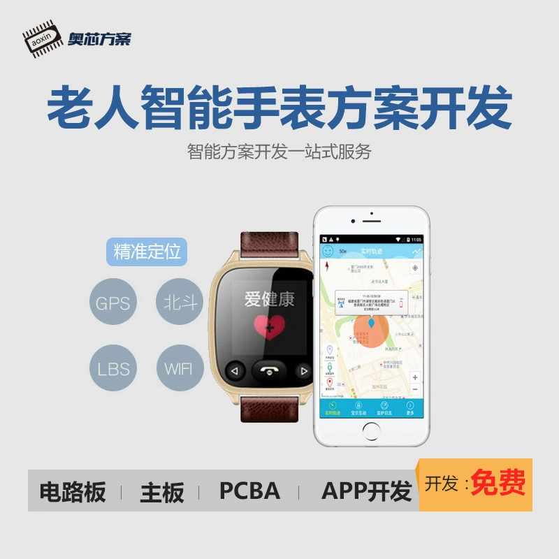 Precise bracelet for elderly, watch, geolocation function, measures blood pressure, tracks heartbeat