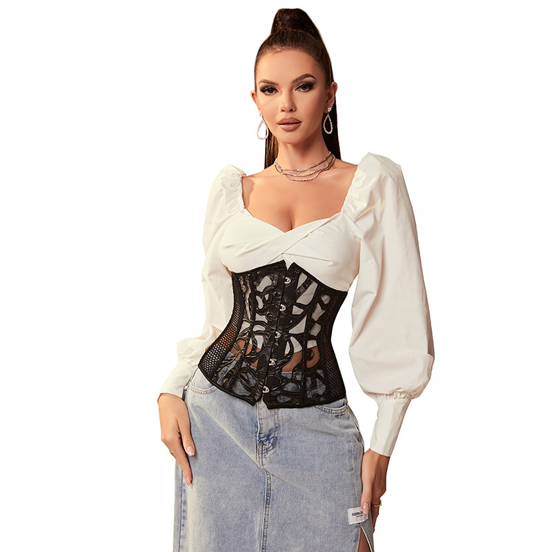 Exportación de comercio exterior Europa y Estados Unidos corte trenco conjunto de malla transpirable soporte de pecho trenco de hueso de pescado trenco de cintura