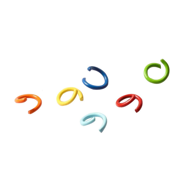 Popular Metal Paint Colorful Open Ring Single Ring Connecting Ring DIY Handmade Jewelry Accessories Factory Direct Supply
