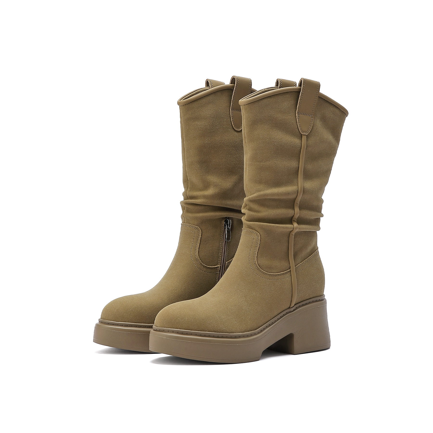 카키[벨벳 안감]