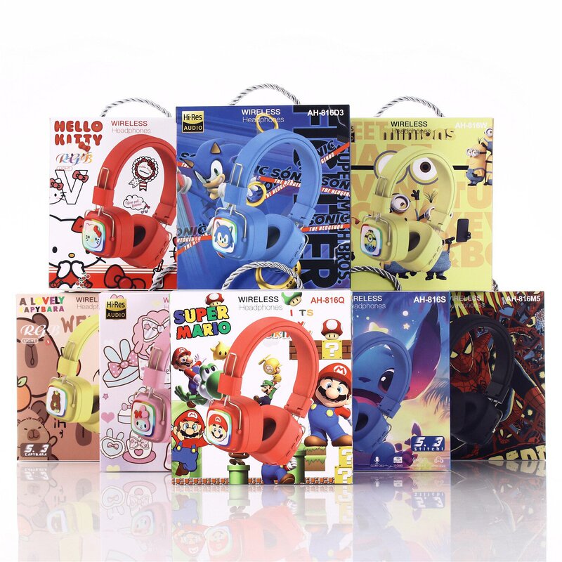 Ah816 New Cross-Border Luminous Creative Cute Cartoon Wireless Headset Bluetooth Headset Capibala Mario Ah816 New Cross-Border Luminous Creative Cute Cartoon Wireless Headset Bluetooth Headset Capibala Mario