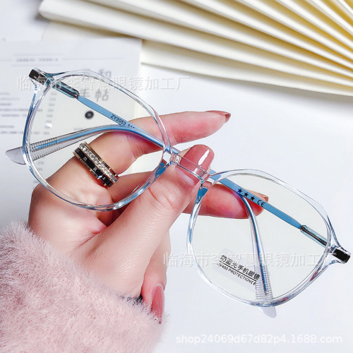 High-quality and stylish plain-frame glasses with anti-blue light function, retro myopia glasses, popular glasses frames for wholesale
