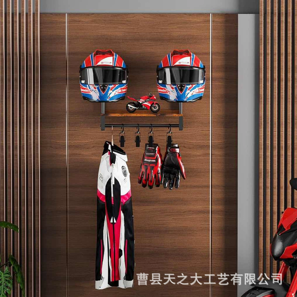 Трансграничная деревянная перчатка рама для хранения настенный мотоциклетный шлем рама настенная машина кожаная одежда оборудование полка для хранения