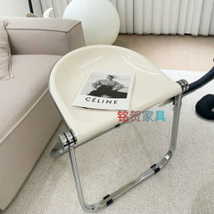 ins风简约餐椅家用折叠凳网红拍照水晶椅亚克力透明中古家具凳子