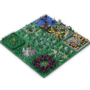 C4761 Fictional World with 9 Particle Count Medieval Town Castle Forest 6265 Parts
