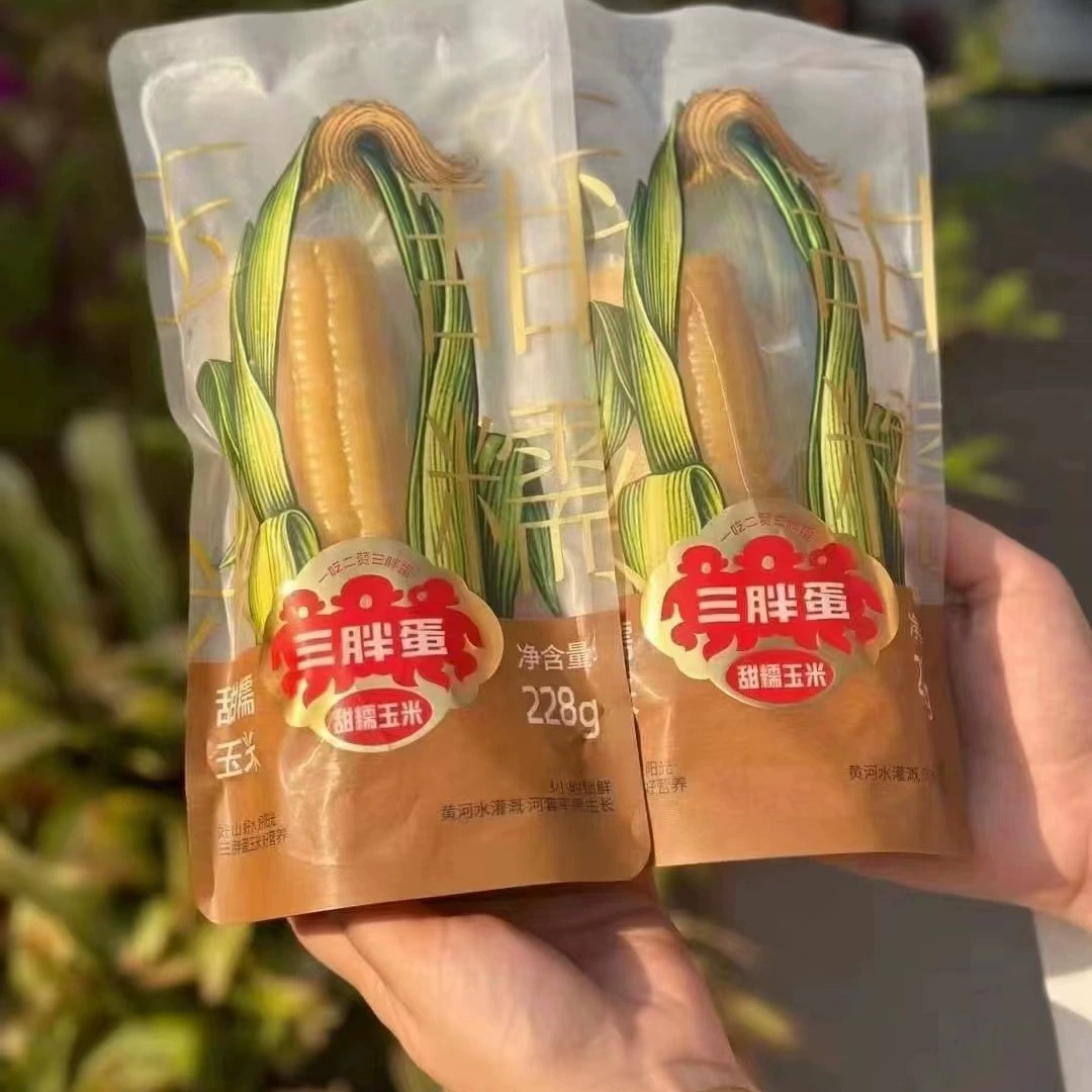 Три жирных яйца сладкая клейкая кукуруза вакуумный замок свежая упаковка