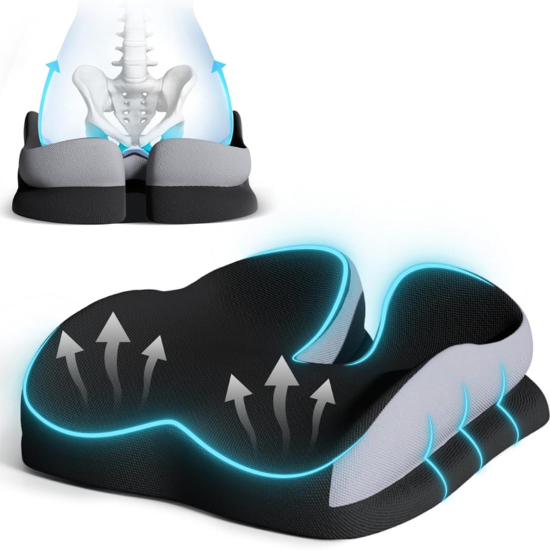 Office Chair Seat Cushion Wheelchair Cushion Suitable for Sedentary Memory Foam Cushion Computer Desk Chair Cushion Coccyx Cushion for Coccyx Cushion