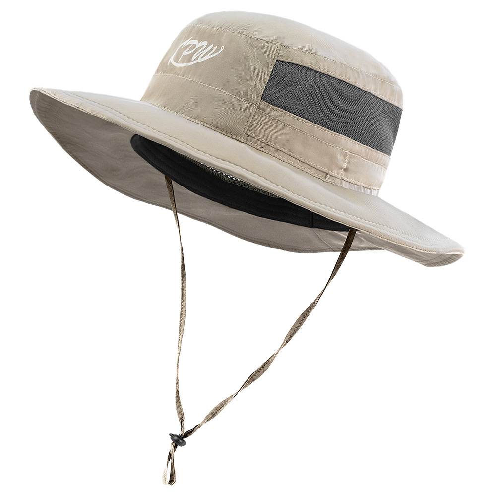 帽子男士2022夏季遮阳钓鱼帽户外登山太阳帽大檐夏天防晒帽批发